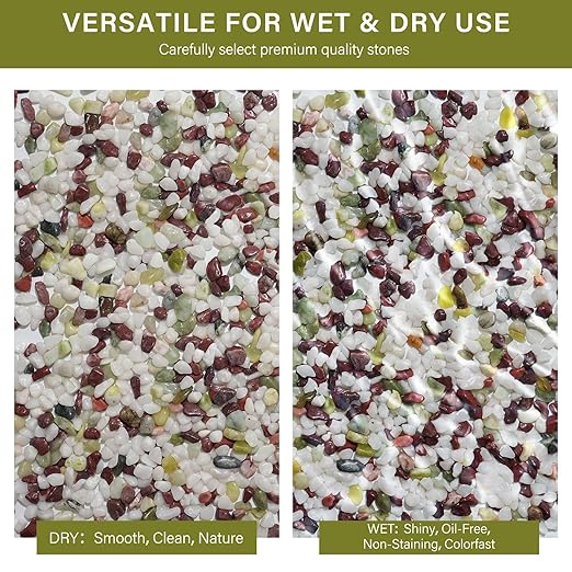 NUPICK 12 lbs Pebbles for Indoor Plants, 1/5 Inch Pea Gravel for Fish Tank, Polished Decorative Rocks for Succulent, Natural River Stones for Vases, Cactus, Landscaping, Bird Bath, Colorful Mixed