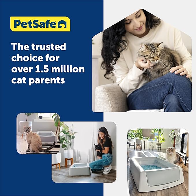 PetSafe ScoopFree Disposable Crystal Cat Litter Tray - Easy Cleaning Box - Refill Tray for Automatic Litter Box - Fresh Scent - 4.3 lb Bags - 9 Pack
