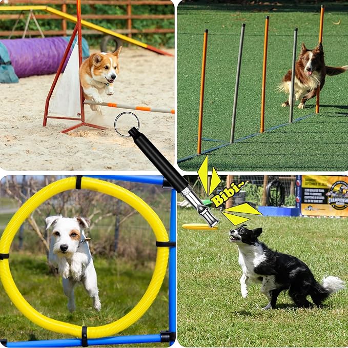 3 Pcs Ultrasonic Dog Whistle with Lanyard Professional Recall Dog Stop Barking Control Device Adjustable Ultrasonic Silent Dog Whistle for Dog (White+Black+Orange)