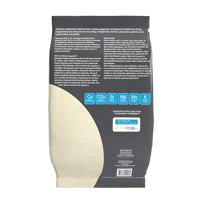 Aqua Natural African CICHILD Aragonite Sand, 20lb