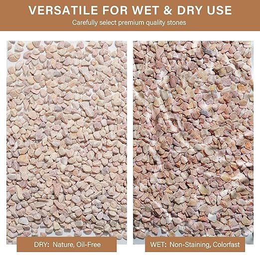 NUPICK 12 lbs Pebbles for Indoor Plants, 1/5 Inch Pea Gravel for Fish Tank, Decorative Rocks for Succulent, Natural River Stones for Vases, Cactus, Landscaping, Bird Bath, Aquarium, Peach