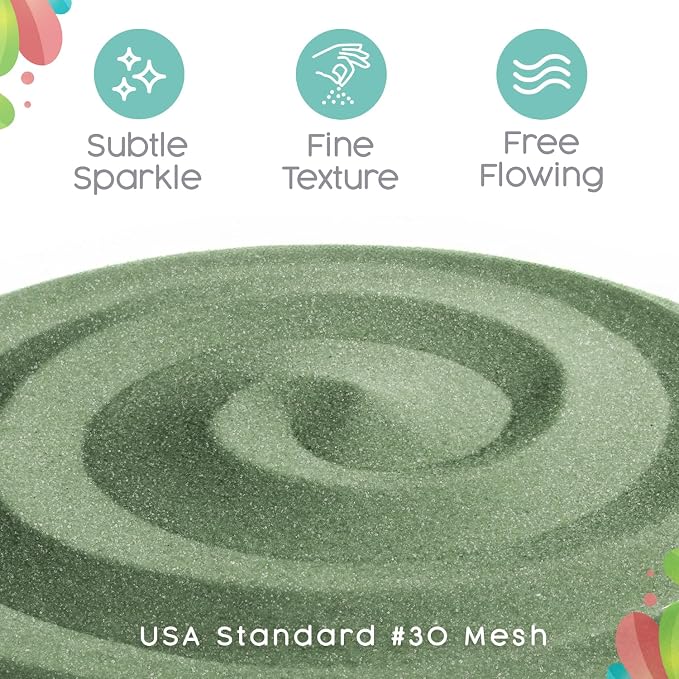 Peridot Unity Sand, 1 LB (16 oz), Colored Sand for Weddings, Vase Filler, Home Décor, Craft Sand, Aquarium Sand, and More