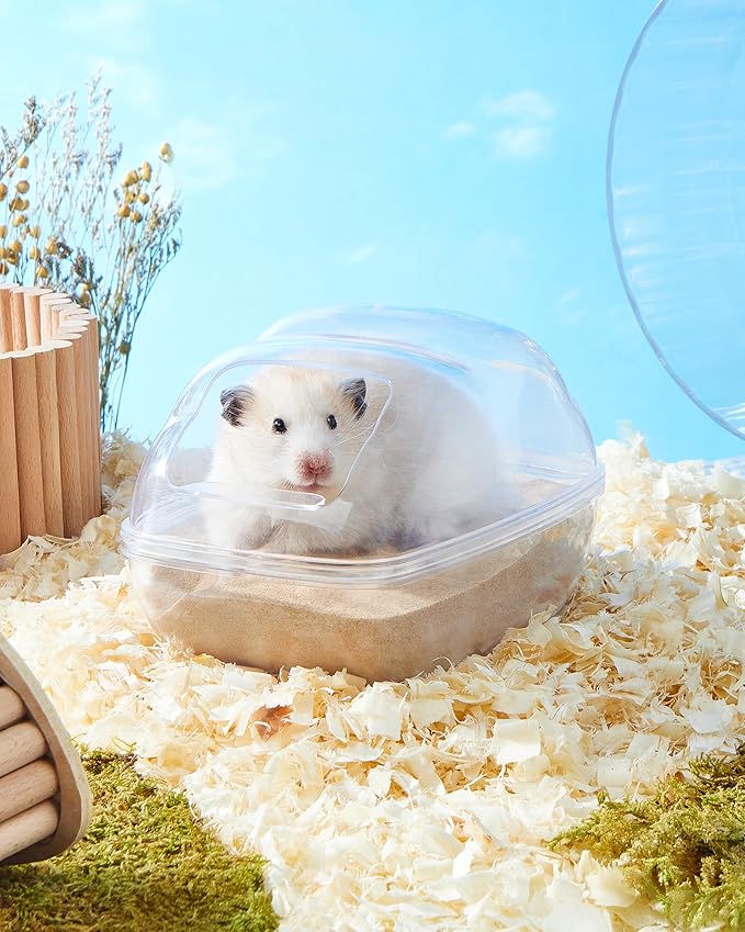 Hamster Bath Sand, 35oz Natural Desert Sand | Dust-Reduced Potty Litter Sand forHamster Gerbil Syrian Mice and Other Small Animals (Brown)