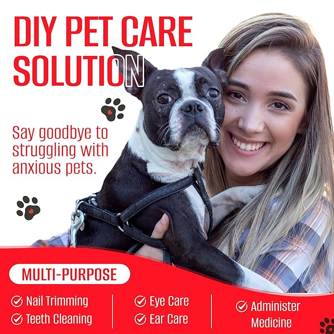 Dog Grooming Hammock for Dogs โ Dog Restraint for Nail Trimming with Pet Nail Clipper โ Dog Sling for Grooming, Dog Hammock for Nail Cutting & Grooming Harness (Legs Spacing:11-14โ)/Max W:45lb)
