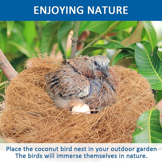 Premium Coconut Fiber for Bird Nests - Canary Nesting Material Coconut Bird Nest Finch Coconut Fiber Loose Bedding Substrate for Laying Eggs,Resting Materials, Hummingbird Parakeet 40g/1.4 oz