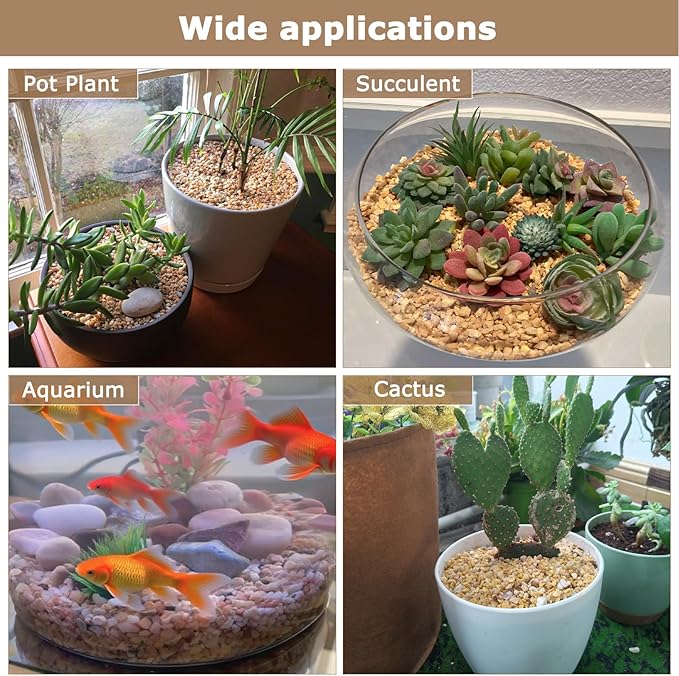 Mulctun 5Lbs Aquarium Gravel, 1/5" Fish Tank Gravel, Succulent Cactus Rocks for Plants Indoor Outdoor, Pea Gravel for Landscaping Vases, Terrarium,Top Dressing, Flower Pots