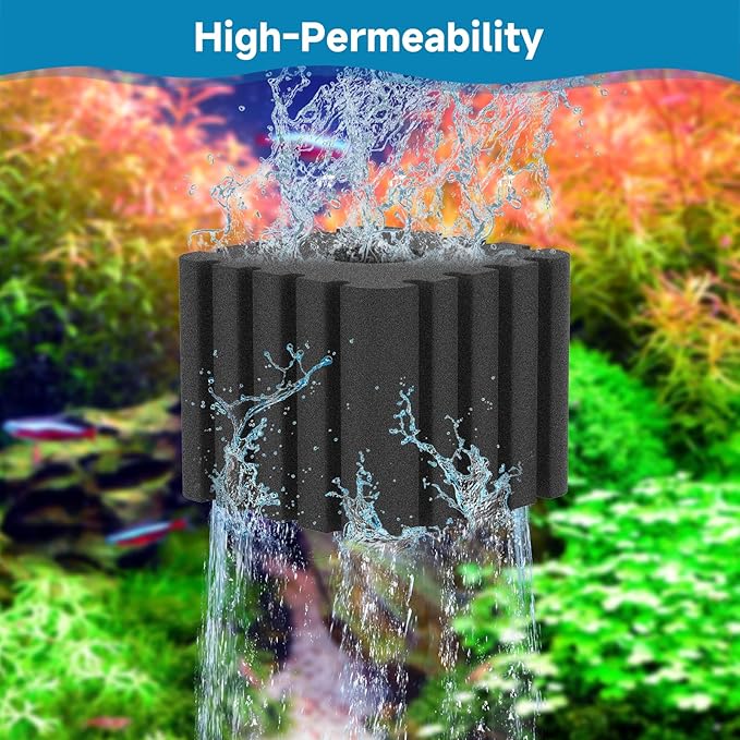 AQQA Aquarium Sponge Filter Replacement Sponges for AQ046-M (2Pack)
