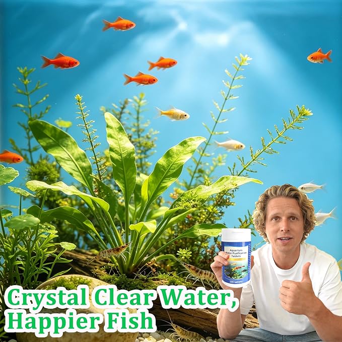 Aquarium Water Purification Tablets - Clear Turbidity (2) | Clears Cloudy Water from Any Fish Tank, Safe for All Aquatic Life, Ideal for Regular Maintenance