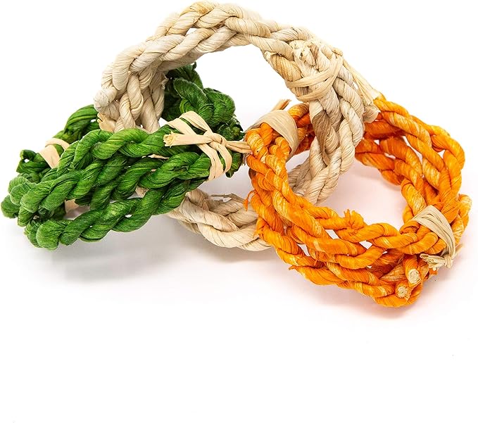 Oxbow Enriched Life Twisty Rings, Rabbit Toys, Guinea Pig Toys, Enrichment for Bunny, Guinea Pig, Hamster, Rabbit, Chinchilla, Rat, Chinchilla Cage Accessories, Small Pet Accessories for Cage