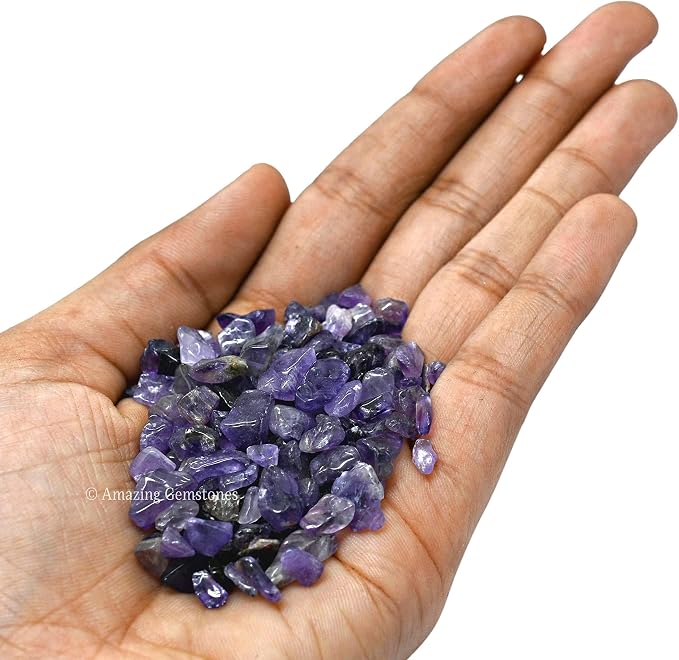 Amazing Gemstone Amethyst Crystals Aquarium Gravel Rocks for Fish Tank Decor - Certified Crystals for Spiritual Healing and Witchcraft, Garden Landscaping and Home Vase Display (1lb)