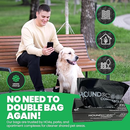 Bulk Case, 2000 Count Pet Waste Bags, Roll Format, Commercial-Grade Bags for Parks, HOAs & Residential Use, Dog Waste Station Bags, Compatible with Poop Station Dispensers