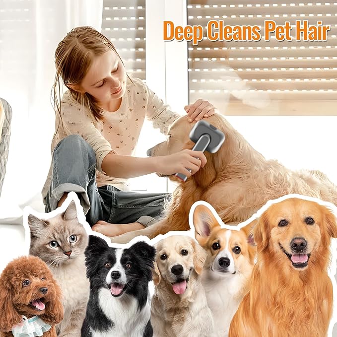 Pet Grooming Kit Dog Hair Vacuum Attachment for Dyson V7 V8 V10 V11 V15, Pet Hairs Parts Head Replacement,Effective Grooming & Cleaning, Hair Grooming Tools for Dog and Cat, 6 Pack