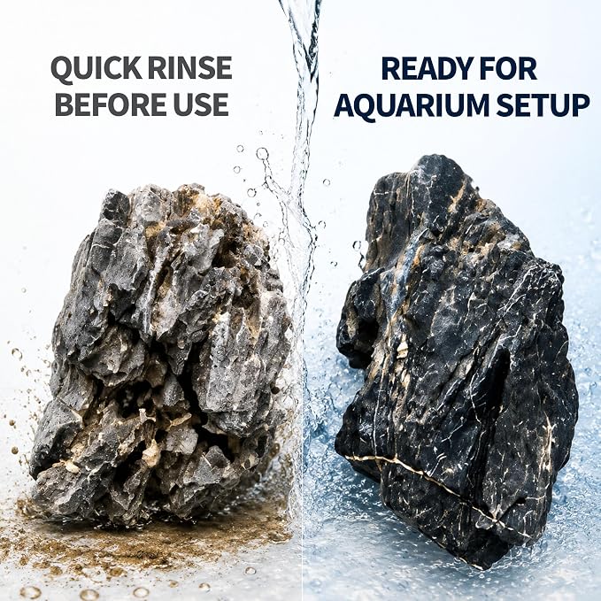 Seiryu Stone Aquascaping Rocks, 1 lb (2-4"), Aquarium Stone Set | Beginner to advanced aquascaping • Iwagumi-ready stone selection • Creates depth & perspective • Ideal for planted aquariums