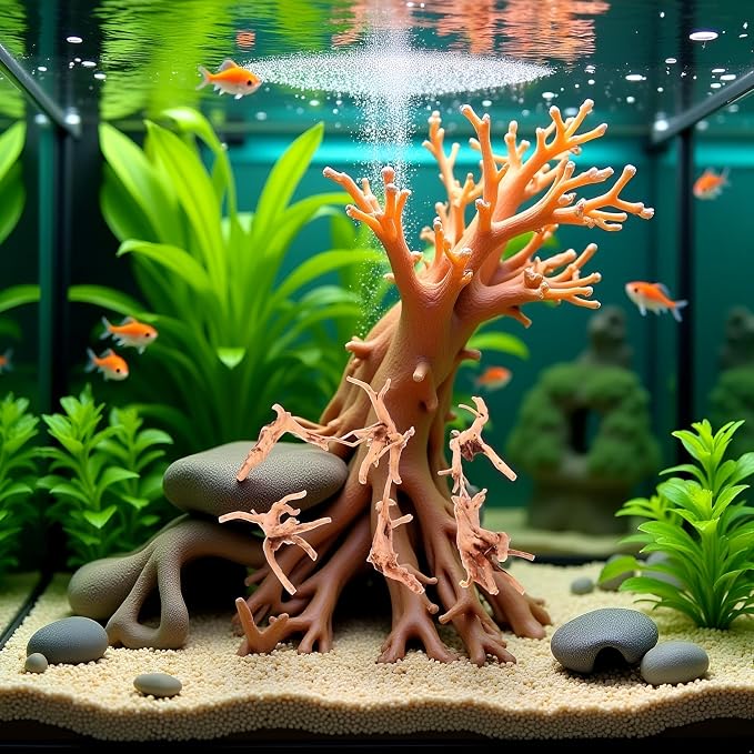 1Pc Natural Aquarium Driftwood Branches Wood Aquarium Trunk Driftwood Tree Fish Tank Log Decoration Plant Stump, Aquarium Decoration Wood Aquarium Thematic Ornaments Aquarium Accessories (8-10cm)