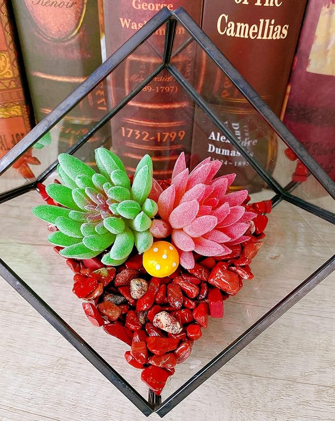 250G Red Jasper Crystals Polished Rocks 0.28-0.35" Tumbled Stones Chips Stone Crushed Crystal Natural Quartz Gem Gravel Home Decoration Aquarium Tank Succulent Plants Vase Filler Landscape Ornament