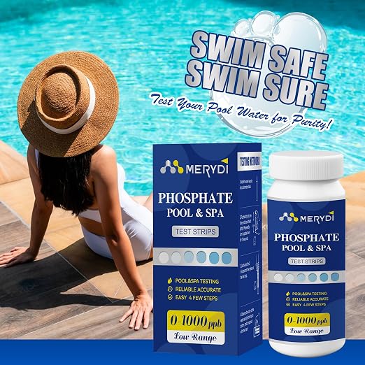 Phosphate Test Kit for Pool,50 Strips Phosphate Test Strip