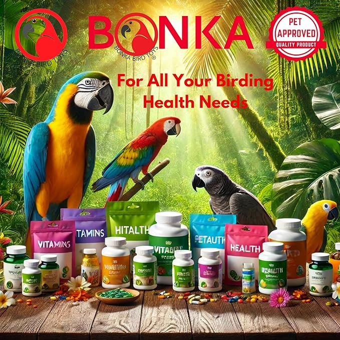 Bonka Bird Toys 1443 Mini Strawberry Calcium Treat 1" x 1" Calcium Block for Small to Medium Birds Parrots Parakeets Cockatiels Lovebirds Canaries Foraging Cage Mineral