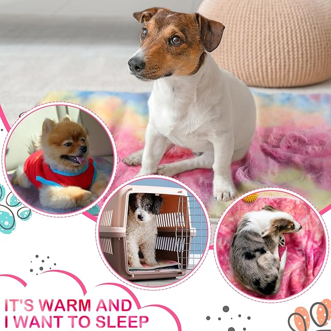 Tudomro 8 Pcs Guinea Pig Blankets Washable Small Pet Fleece Bedding Cage Liners Double Sided Pet Reusable Sleep Mat Pad Cover for Ferret Chinchilla Furniture Protection(Tie Dye,12 x 12 Inch)