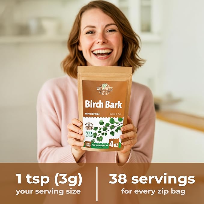 4 oz. Birch Bark Herbal Tea (Betulae Gemmae) – 113g Dried Birch Bark Herb Tea Corteza de Abedul