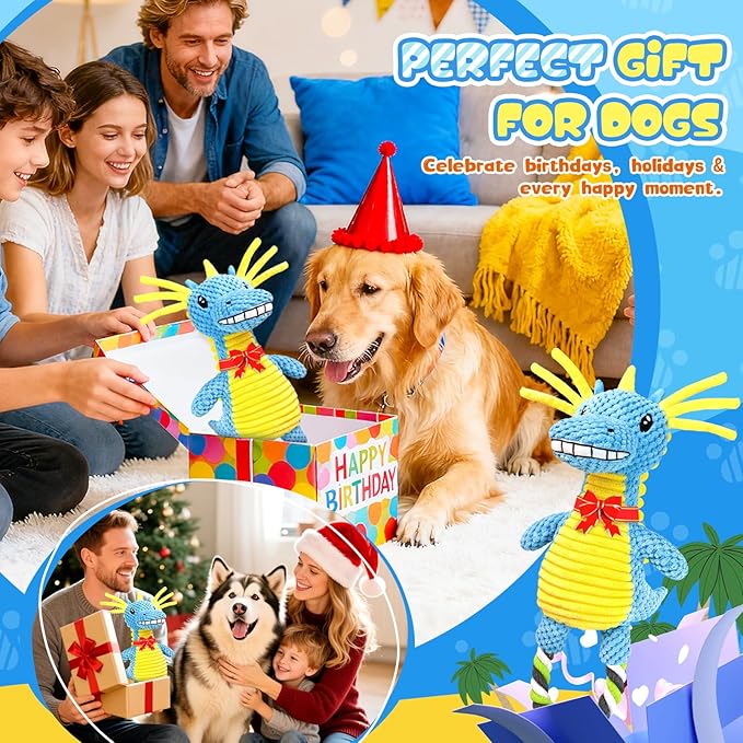 Fuufome Squeaky Dog Toys for Large Dogs: Durable Large Dog Toys for Medium and Small Breeds -Plush Pet Toys to Keep Dogs Busy