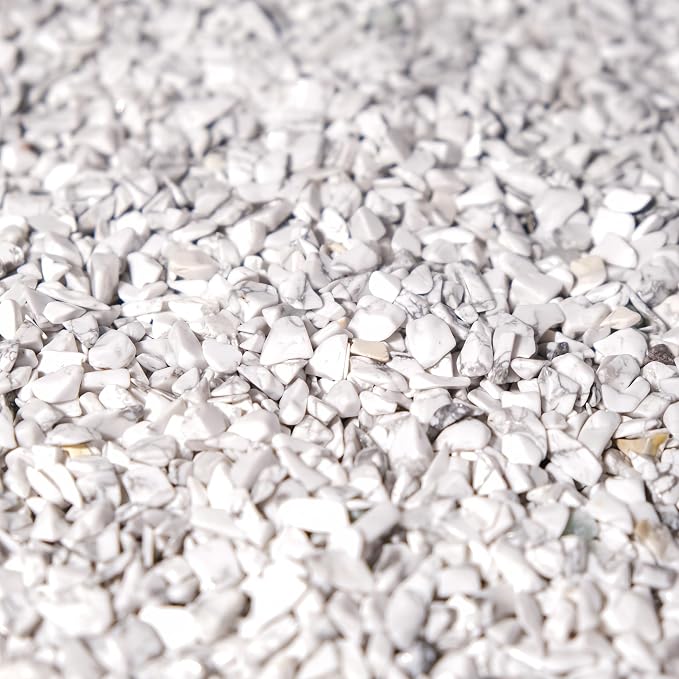 Howlite Chips Bulk 1lb, 1200+ Pieces, 5-8mm Natural Gemstones
