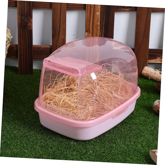 Garneck Chinchilla Sand Bath House for Hamsters Squirrels and Hedgehogs Plastic Hamster Bathroom and Dust Bath Container Reusable Sand Bath Tub for Animals