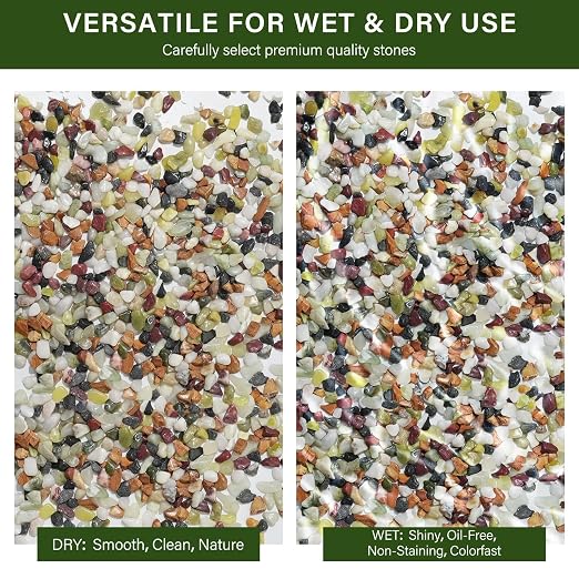 NUPICK 6 lbs Pebbles for Indoor Plants, 1/5 Inch Pea Gravel for Fish Tank | Polished Decorative Rocks for Succulent, Natural River Stones for Vases, Cactus, Landscaping, Bird Bath, Aquarium, Colorful