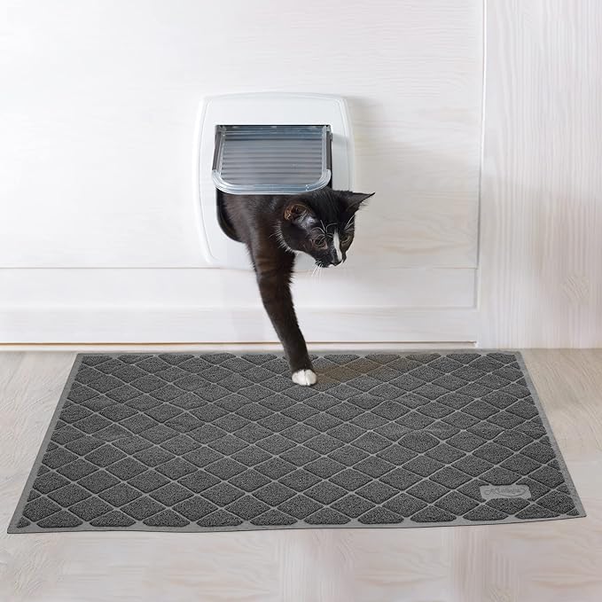 Niubya Premium Cat Litter Mat, Litter Box Mat with Non-slip and Waterproof Backing, Litter Trapping Mat Soft on Kitty Paws and Easy to Clean, Cat Mat Traps Litter from Box