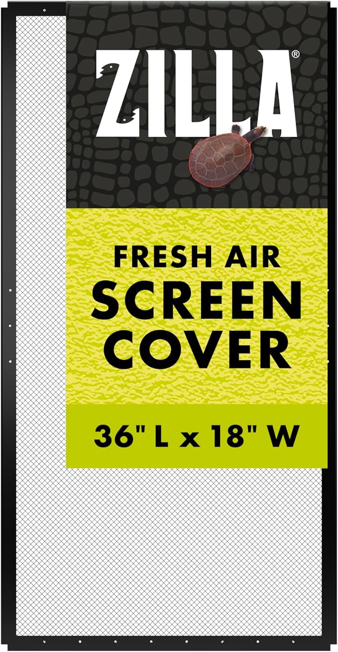 Zilla Fresh Air Screen Cover, Secure and Durable Metal Mesh Cover for Reptile Terrariums, 36 x 18 inches | Secure and Durable Metal Mesh Cover for Reptile Terrariums
