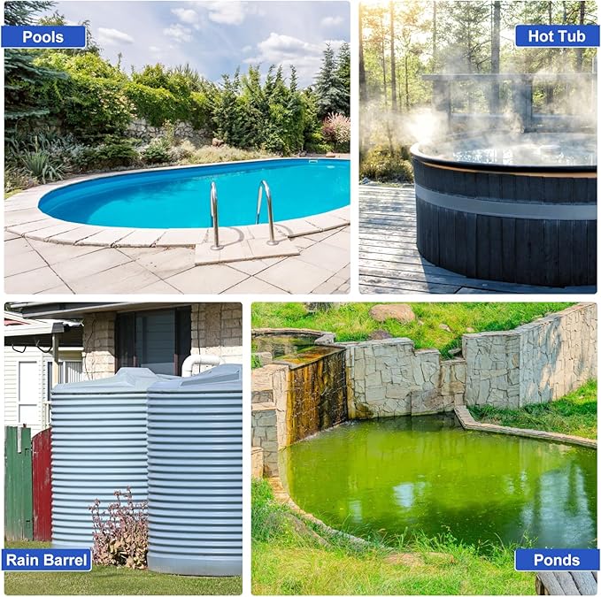 Sump Pump 1HP Submersible Water Pump 4500GPH Stainless Steel Electric Clean/Dirty Water Draining Transfer Pumps with Adapters for Pool Hot Tub Pond