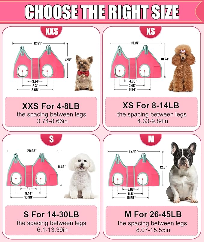 Kkiimatt Dog Grooming Hammock, Medium Hanging Harness Holder Hanger for Nail Clipping,Nail Trimming Hammock,Dog Sling Restraint with Thick Fabric Neck Support for Claw Care