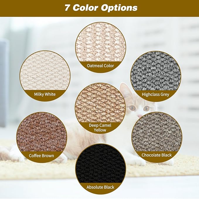 FHTONGE 71x15.8 Thickened Cat Wall Climbing Carpet with 16 Fixed Nails, Extra Large Tall Cat Scratch Pad for Wall, Wall Mounted Climbing Cat Scratcher for Furniture Couch Sofa Protector(Grey)
