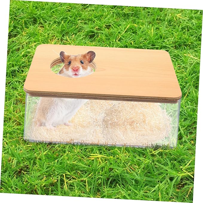 GANAZONO Large Hamster Sand Bath Reusable Chinchilla Dusting House for Hamster Gerbil Mouse Rat Chinchilla Portable Pet Bathing Box