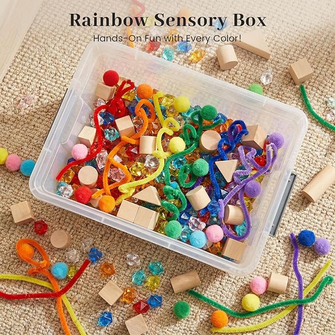 DOMESTAR 150 PCS Multicolored Acrylic Fake Gems, Ice Rocks for Vase Fillers | Pirate Treasure Jewels Party Decorations, Pool Gems, Sensory Bin Filler Bithday Party Favors