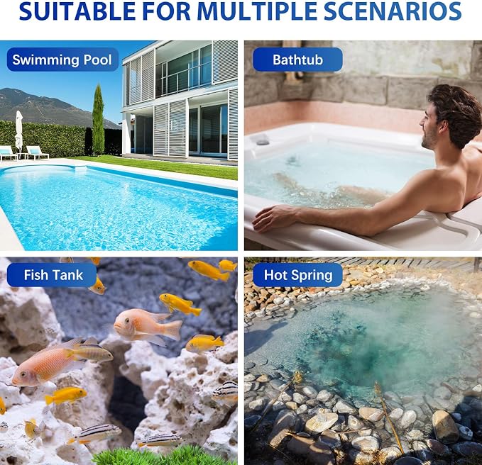 Nuovoware Digital Floating Pool Thermometer, Easy Read Screen Display | Wireless Thermometer, Remote Water IPX8 Waterproof for Swimming Pools, Fish Tank, Hot Tub