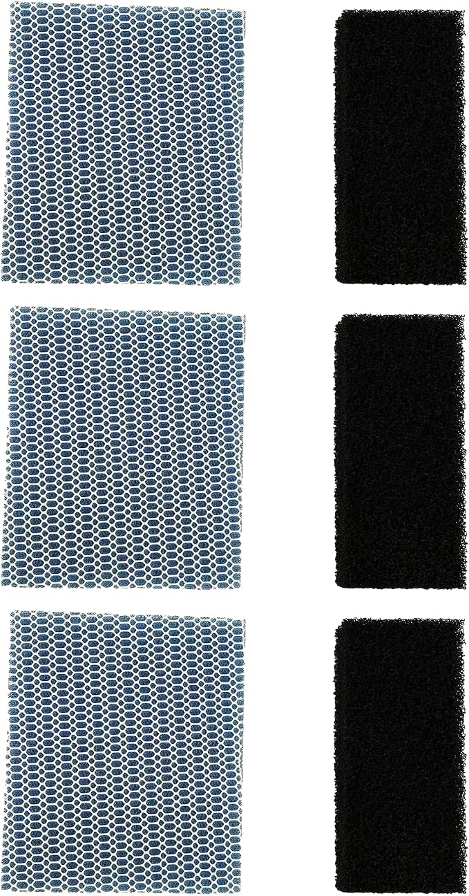 Grech Aquarium Filter Foam Replacement Pads 3-Pack for CBG-1200 – Hang On Back (HOB) Fish Tank Filter Sponge Media Insert