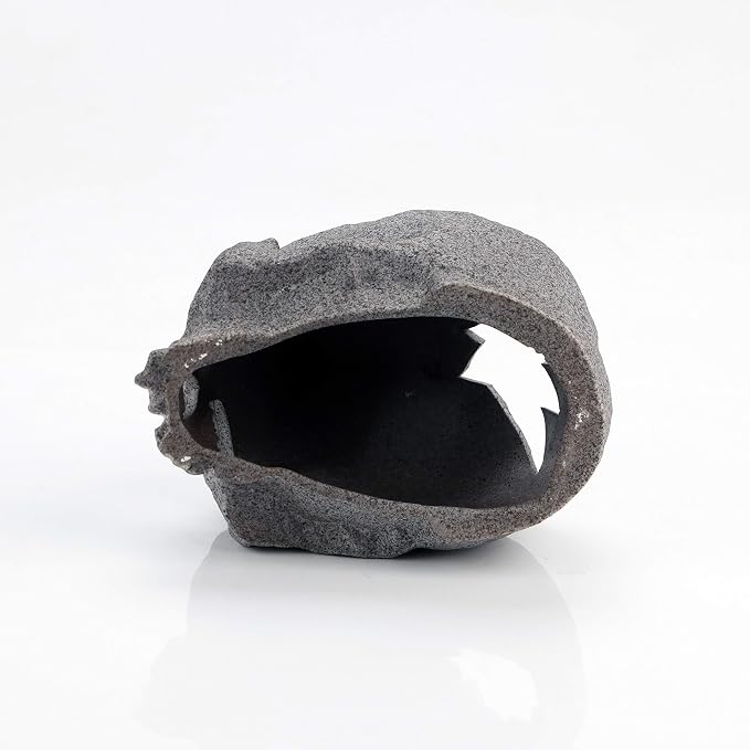 Aquarium Decorations Skull Rock, Ceramic Shelters - Betta Habitat | Breeding Tube, Hiding cave, Stackable Fish Tank Decor Cave for Hiding