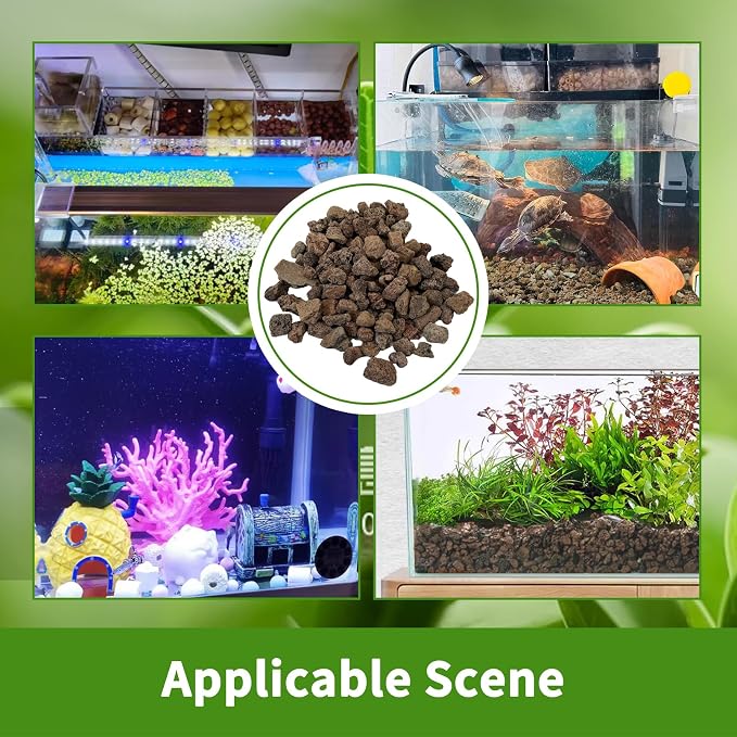 Hamiledyi 6 LB Aquarium Filter Media Bio Balls Ceramic Rings Media with Mesh Bag for Fish Tank and Pond Canister Biological Biofilter Filter (Black)