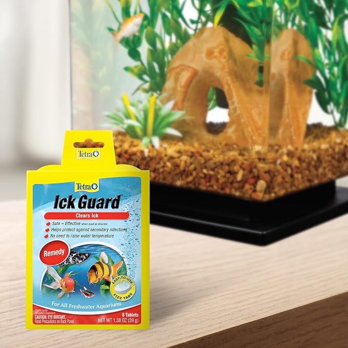 Tetra Ick Guard Conditioning Remedy for Fish, 8 Count | Clears Ick On Freshwater Fish, Prevents Secondary Infection, Easy-To-Use Fast-Dissolving Fizz Tabs, 1 Tab Treats 10 Gallons