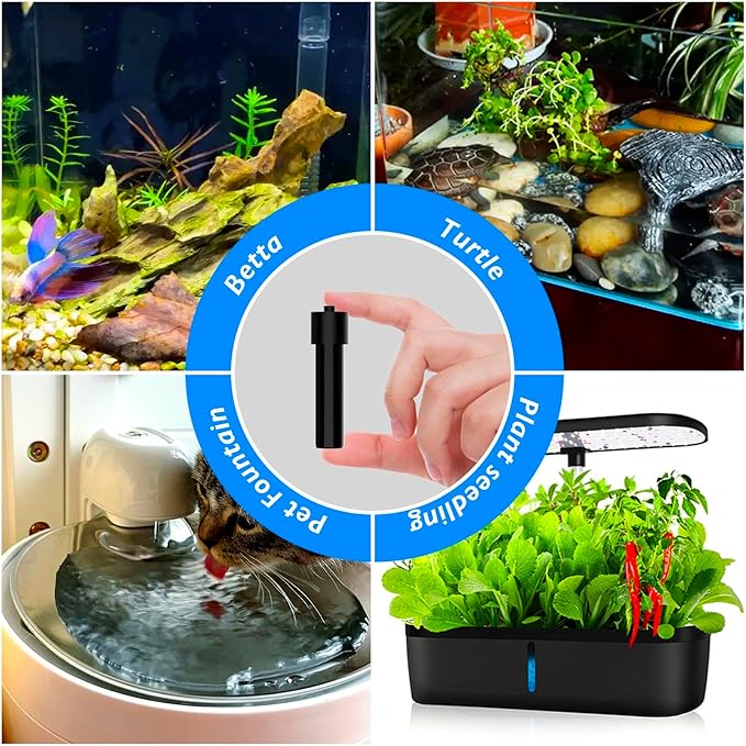 25W Mini Aquarium Heater Betta Heater for 3-5 Gallon Freshwater & Saltwater Tanks, Alumina Ceramic Fish Tank Heater Turtle Heater with Dry-Run & Overheat Protection
