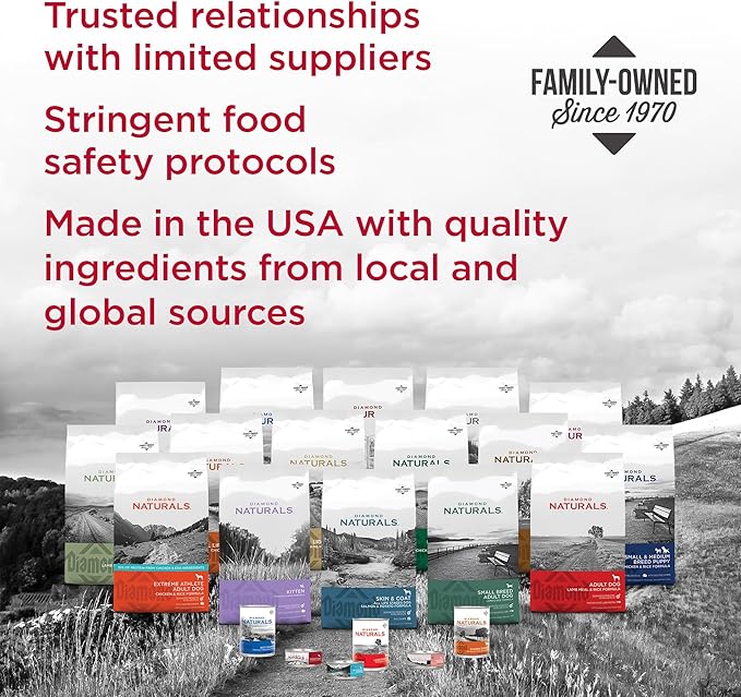 Diamond Naturals Adult Dry Dog Food Beef Meal and Rice Formula Made with Quality Pasture-Raised Beef Protein, Probiotics and Essential Nutrients