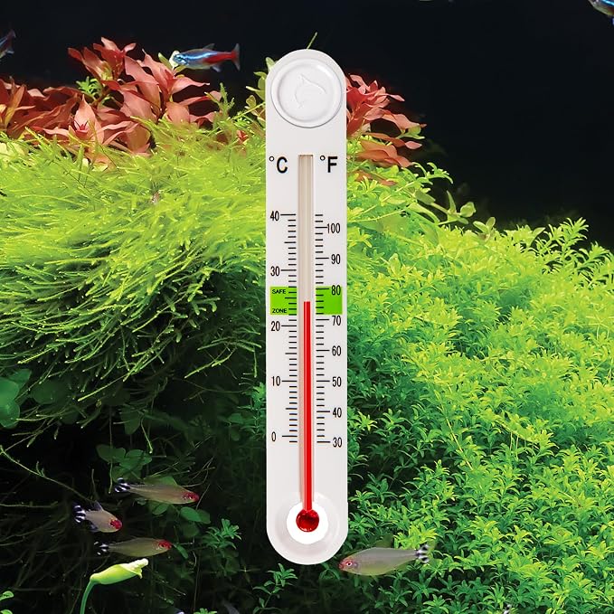 Aquatop Smart-Temp Aquarium Thermometer with Magnet Mount - Easy-to-Read Thermostat for Freshwater and Saltwater Tanks and Water Habitats, ASTT-001