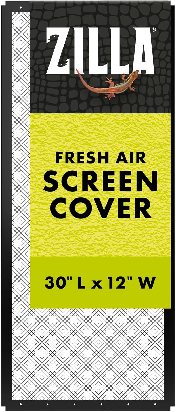 Zilla Fresh Air Screen Cover, Secure and Durable Metal Mesh Cover for Reptile Terrariums, 30 x 12 inches | Secure and Durable Metal Mesh Cover for Reptile Terrariums