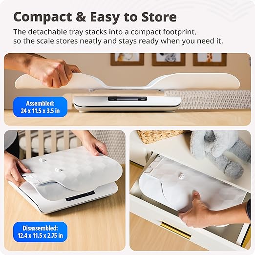 Greater Goods Medical-Grade Baby Scale โ FDA Class I Device, Digital Infant & Toddler Scale, 0.1 oz Precision Sensor, 2.3โ66 lb Range, Consistent Readings for Wiggly Babies, Skin Contact Tested