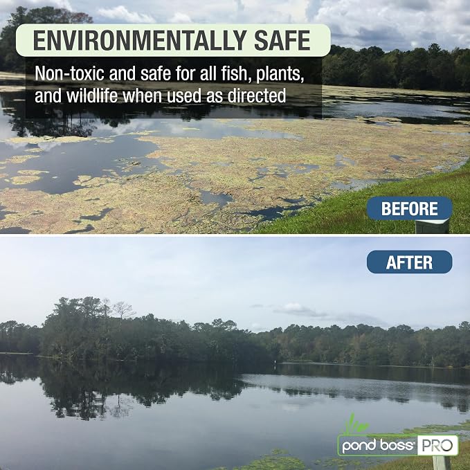 pond boss® PRO The Block –Sludge Remover & Odor Eliminator – Beneficial Bacteria Treatment for Lakes & Large Ponds, Clears Cloudy or Discolored Water, 1 lb Treats 1 Acre-Foot, 325,000 Gallons