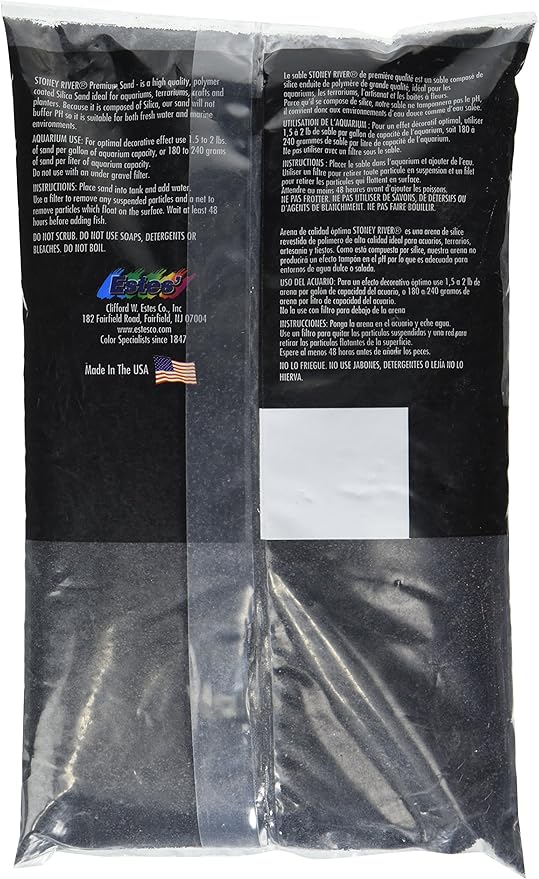 Estes Gravel Products AES06606 Este Marine Sand Black for Aquarium, 5-Pound