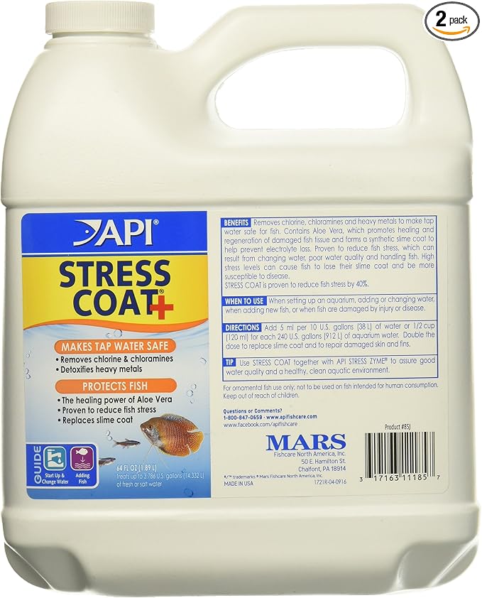API Stress Coat Water Conditioner 64 fl.oz, Pack of 2