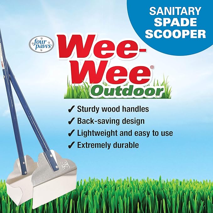 Four Paws Wee-Wee Pooper Scoopers for Dogs l Outdoor Rake l Spade & Pan l Pooper Scooper Set, 5.25" x 7" x 33.5"