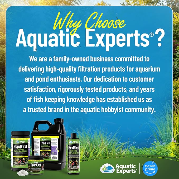 PondFirst Pond Water Conditioner - Concentrated Instant Dechlorinator for Fish Ponds, Makes Water Safe for Koi and Goldfish, Made in The USA, Aquatic Experts (Powder - 250 Grams)