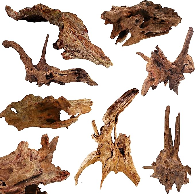 Azil Natural Driftwood 10'' - 15'' Perfect Aquarium Decoration! Ideal for Fish Tanks, Freshwater Aquariums, terrariums, aquascaping, hardscaping,Aquatic Plants.